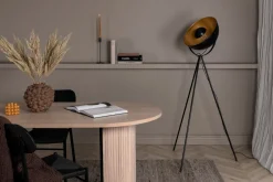 Fjôrd Vloerlamp Search Zwart Brass