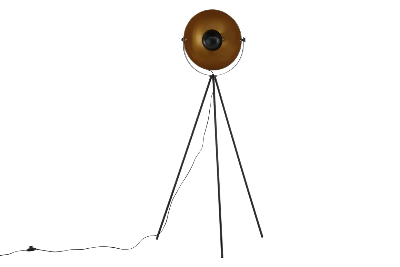 Fjôrd Vloerlamp Search Zwart Brass