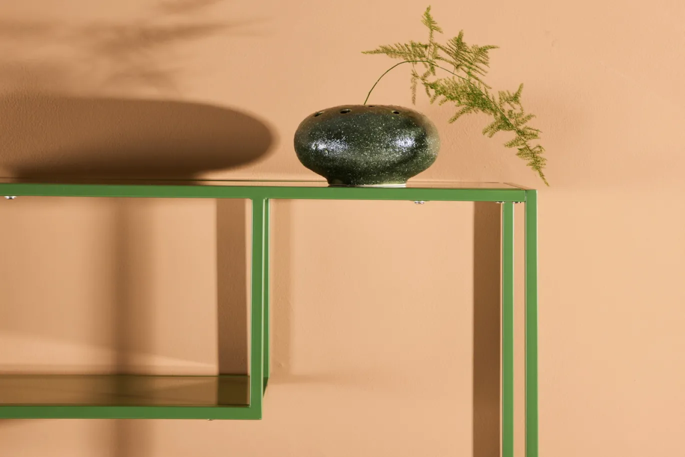 Fjôrd Wandkast Staal Groen