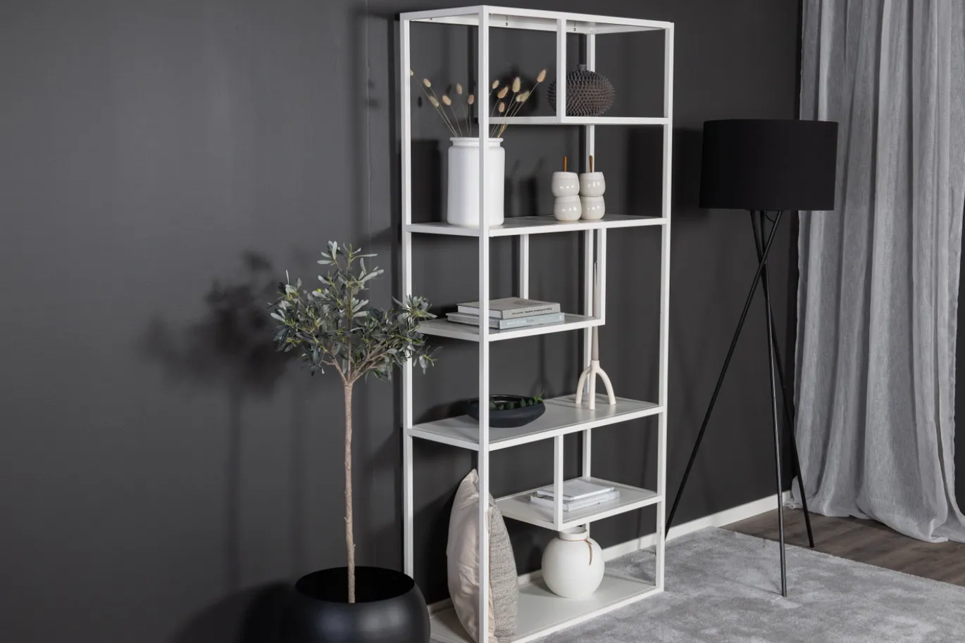 Fjôrd Wandkast Staal Wit