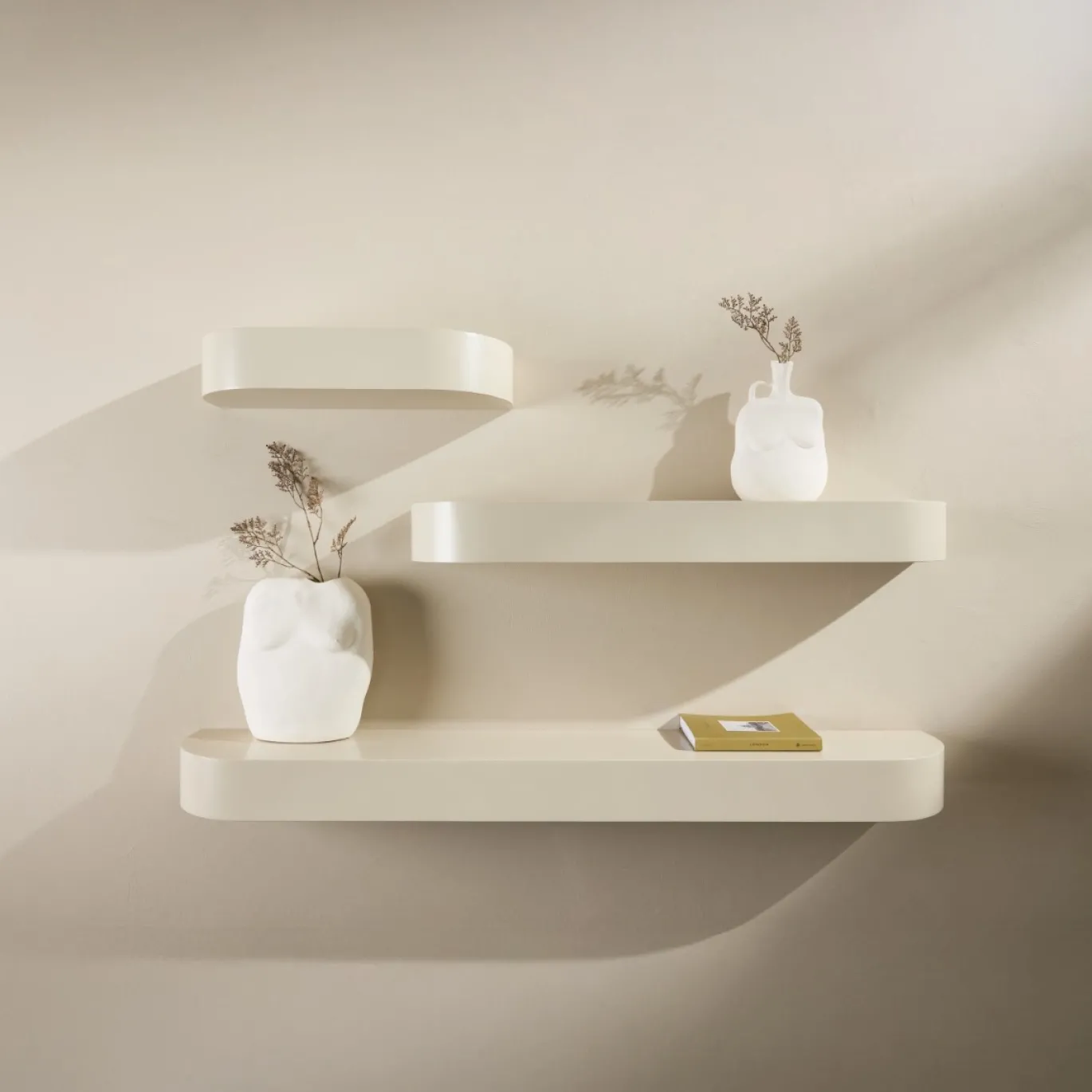 Fjôrd Wandplanken Glow Set van 3 Beige