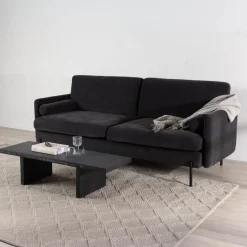 Fjôrd 3-zitsbank Antibes Velvet Donkergrijs