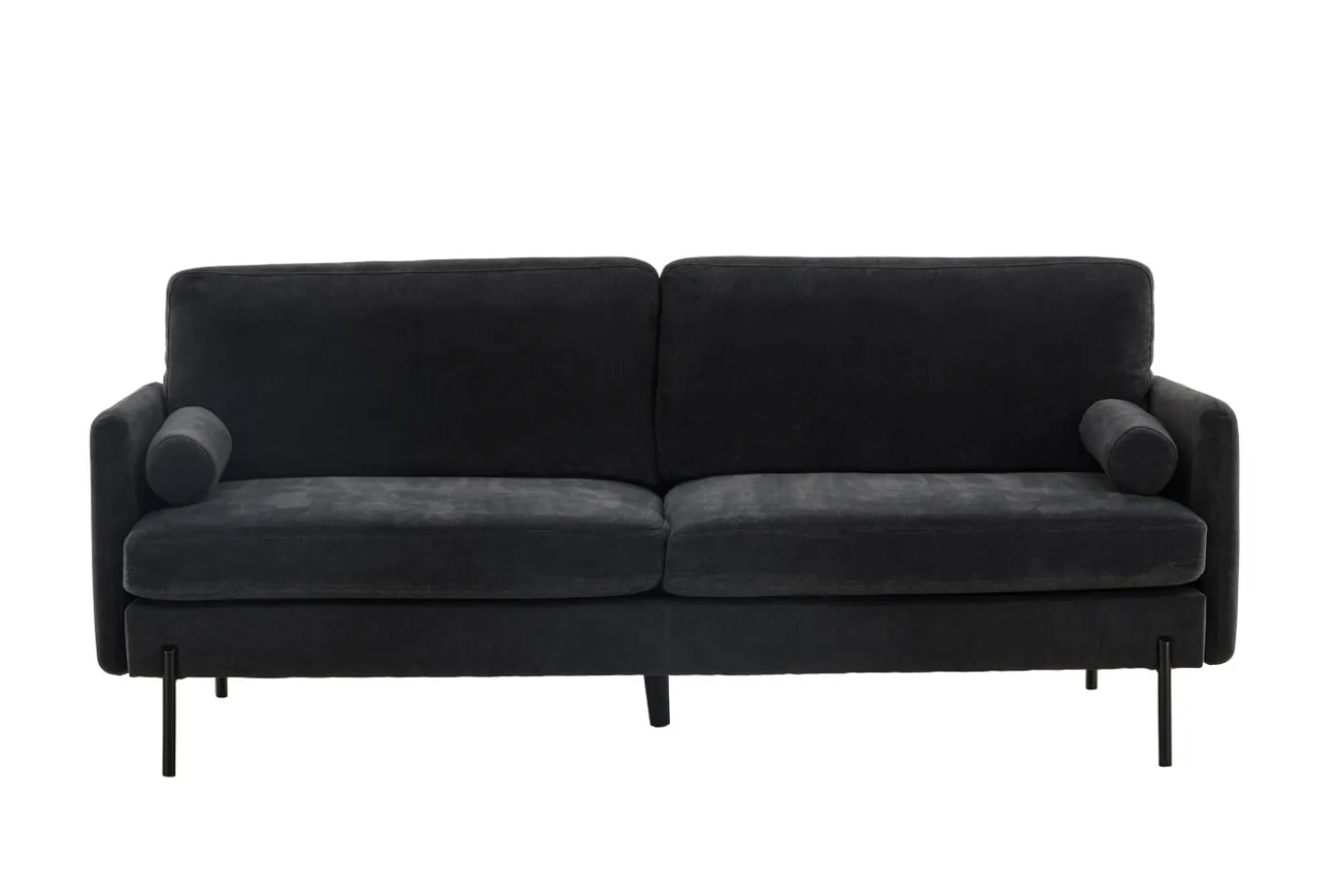 Fjôrd 3-zitsbank Antibes Velvet Donkergrijs