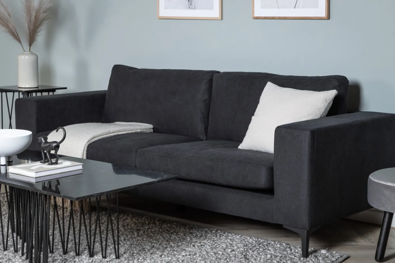 Fjôrd 3-zitsbank Bolero Zwart