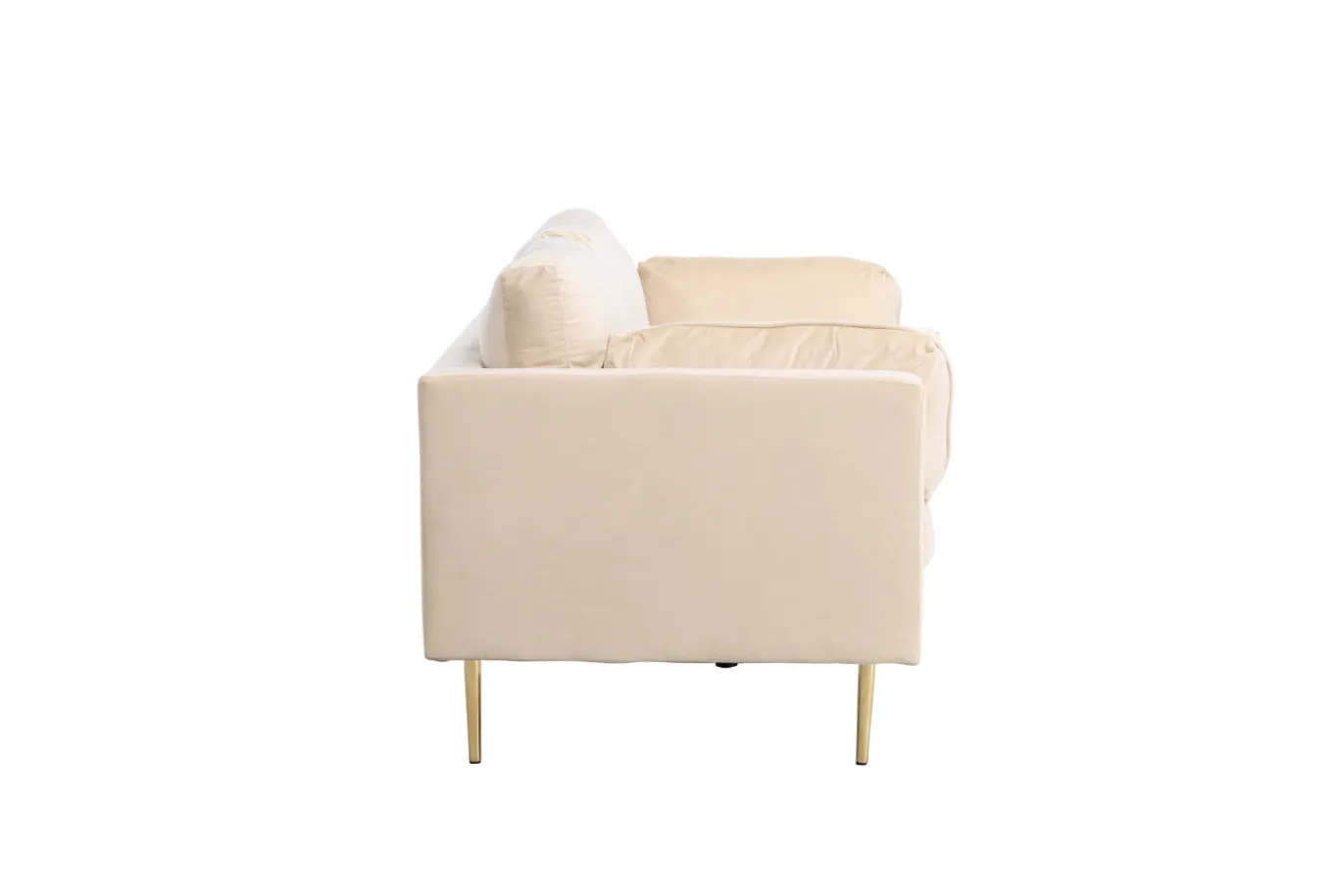 Fjôrd 3-zitsbank Boom Velvet Beige met Gouden Onderstel