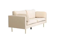 Fjôrd 3-zitsbank Boom Velvet Beige met Gouden Onderstel