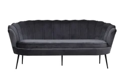 Fjôrd 3-zitsbank Calais Donkergrijs Velvet