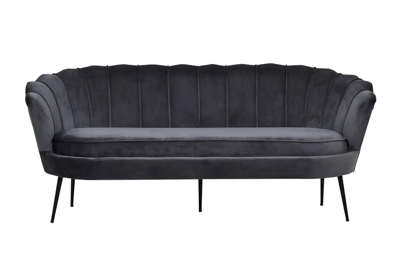 Fjôrd 3-zitsbank Calais Donkergrijs Velvet