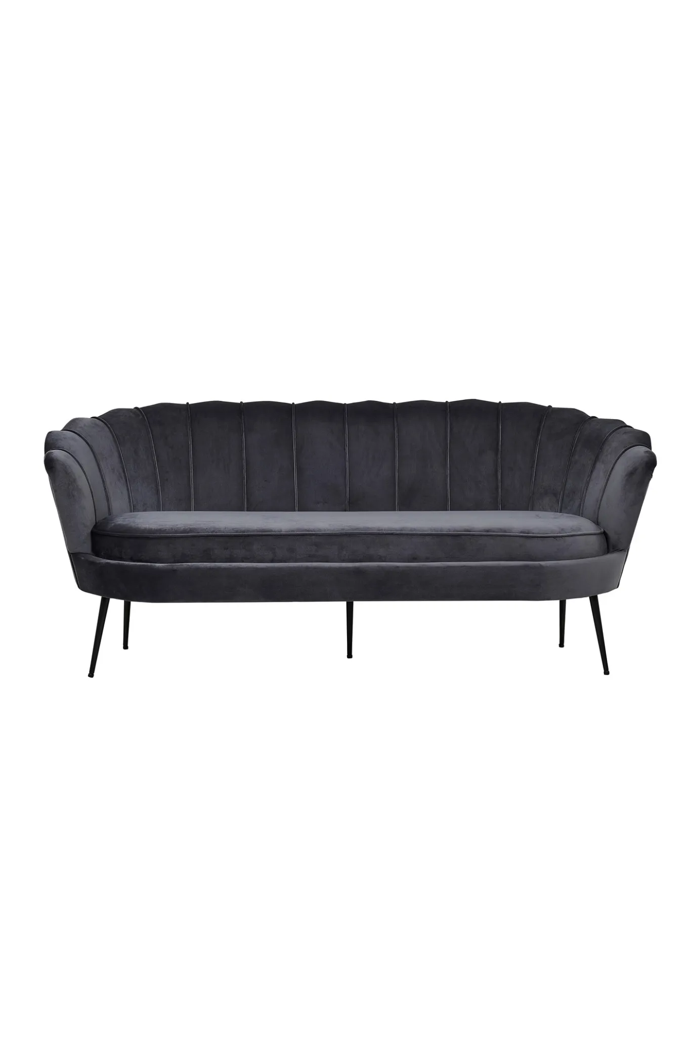 Fjôrd 3-zitsbank Calais Donkergrijs Velvet