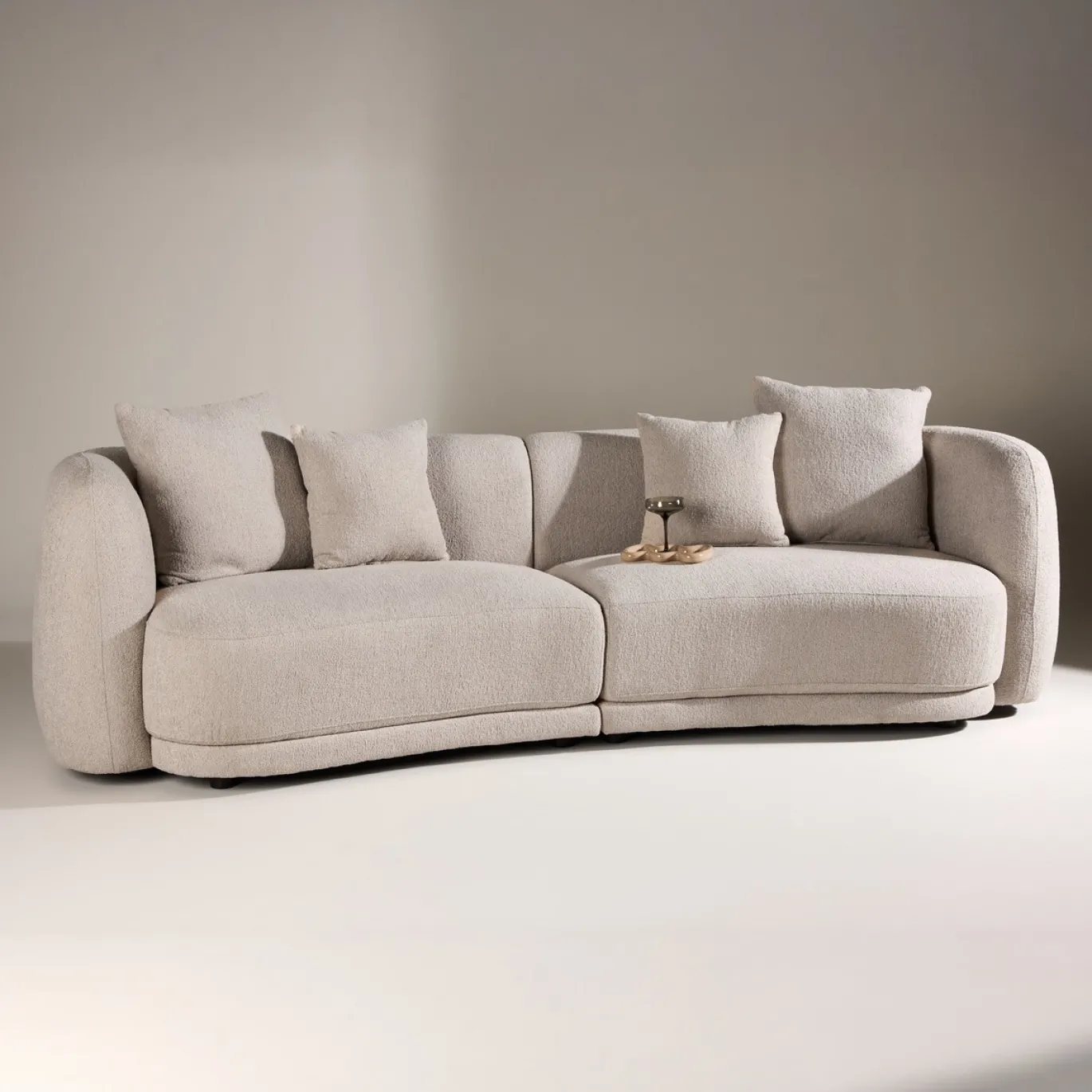 Fjôrd 3-Zitsbank Cielo Beige Bouclé