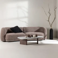 Fjôrd 3-zitsbank Cielo Organisch Bruin Bouclé