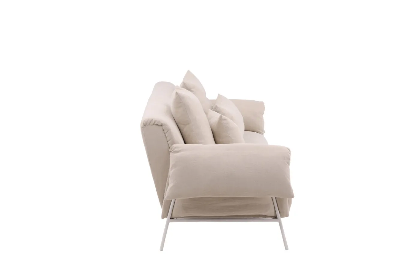 Fjôrd 3-Zitsbank Öckerö Wit/ Beige Linnen