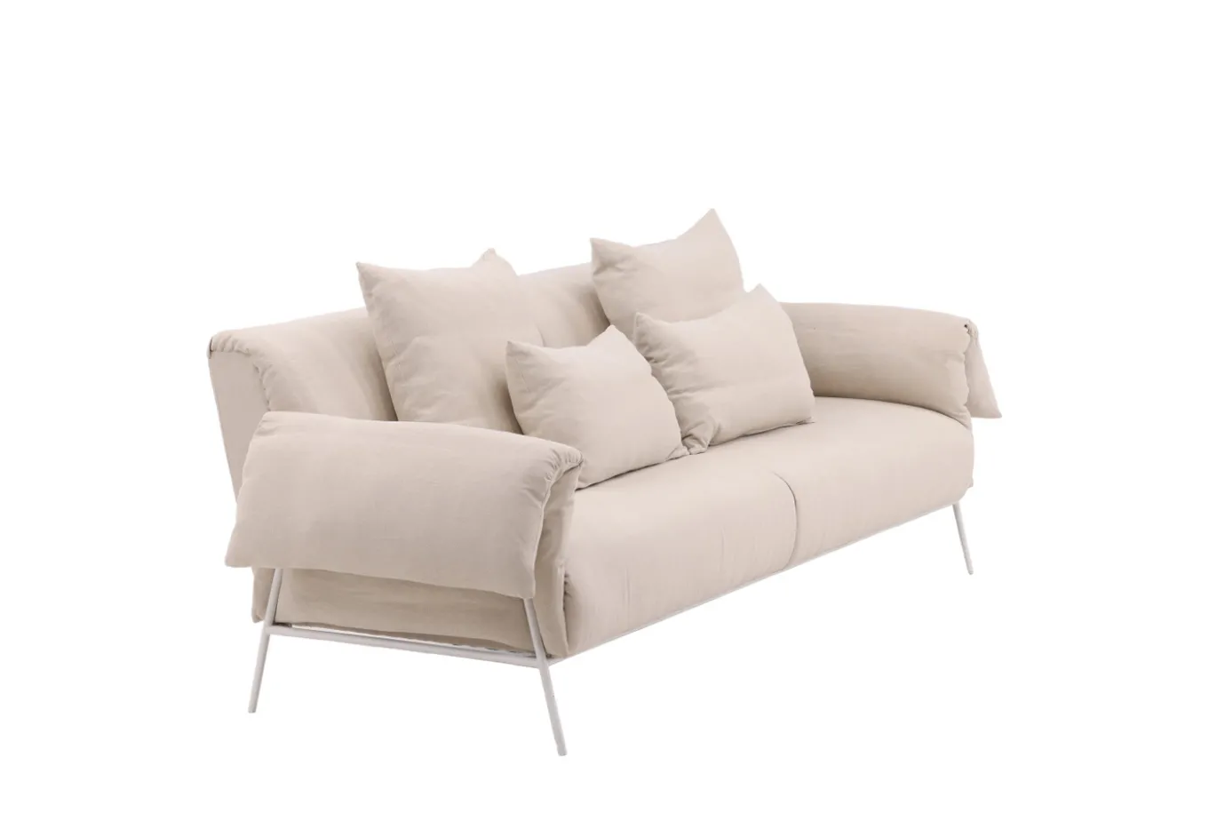 Fjôrd 3-Zitsbank Öckerö Wit/ Beige Linnen