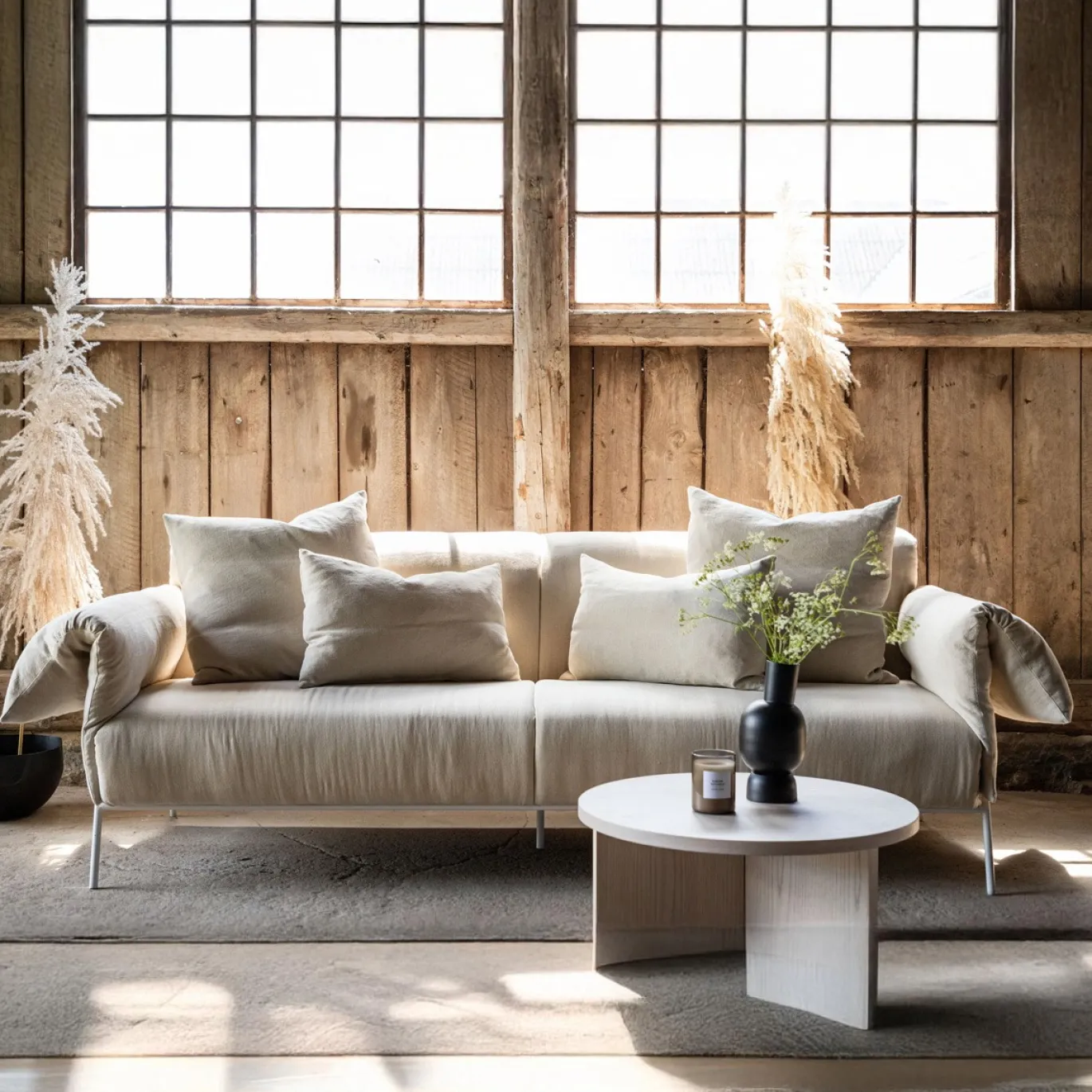 Fjôrd 3-Zitsbank Öckerö Wit/ Beige Linnen