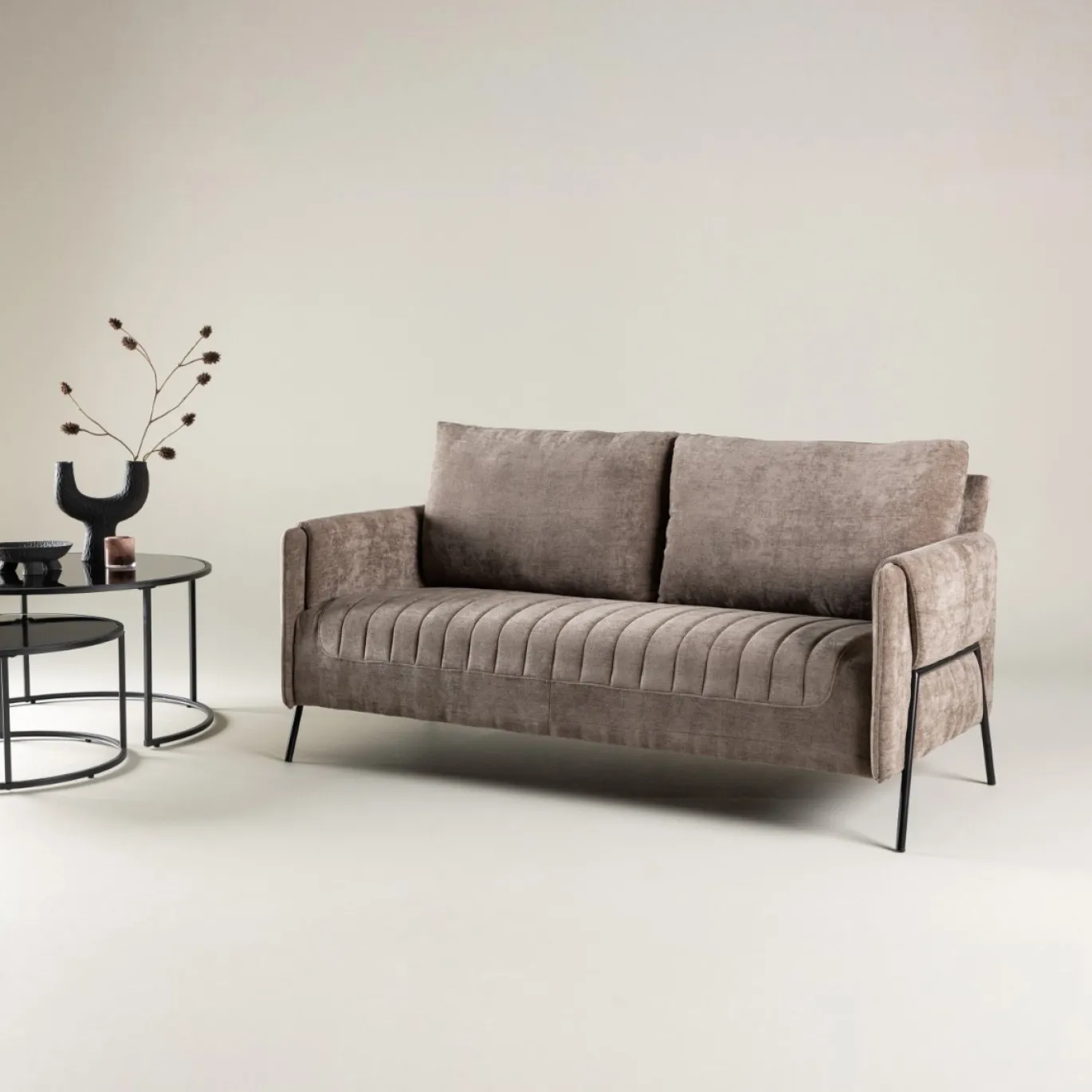 Fjôrd 2-zits Bank Indigo Beige