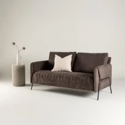 Fjôrd 2-zits Bank Indigo Bruin