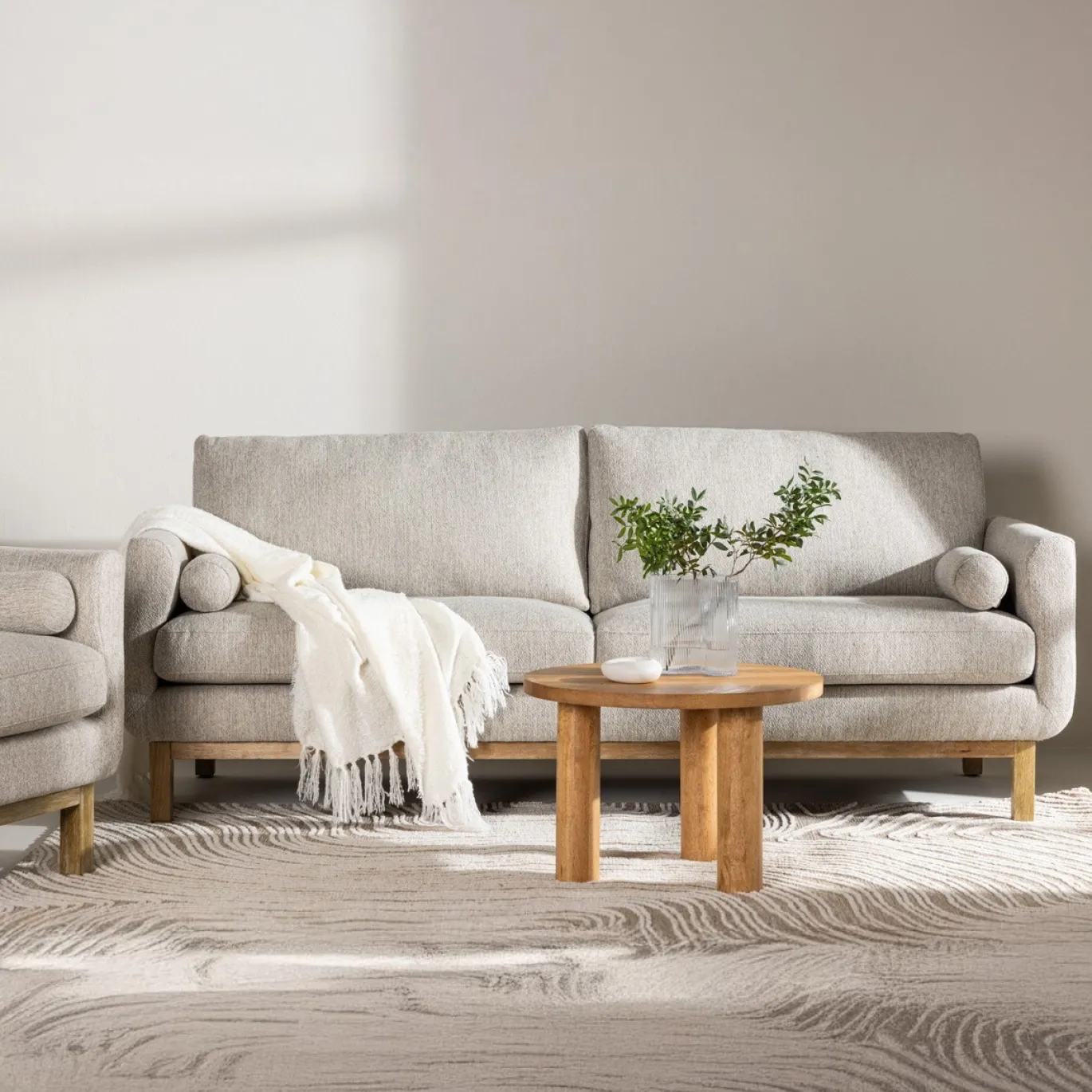 Fjôrd 3-zits Bank Olympos Houtlook Beige