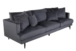 Fjôrd 3-zits Bank Sofia Zwart Donkergrijs Velvet