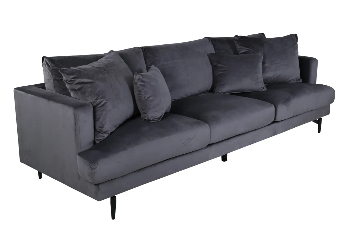 Fjôrd 3-zits Bank Sofia Zwart Donkergrijs Velvet