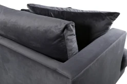 Fjôrd 3-zits Bank Sofia Zwart Donkergrijs Velvet