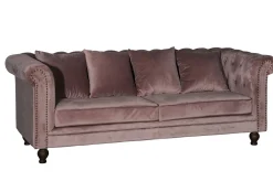 Fjôrd 3-zits Bank Velvet Dusty Roze