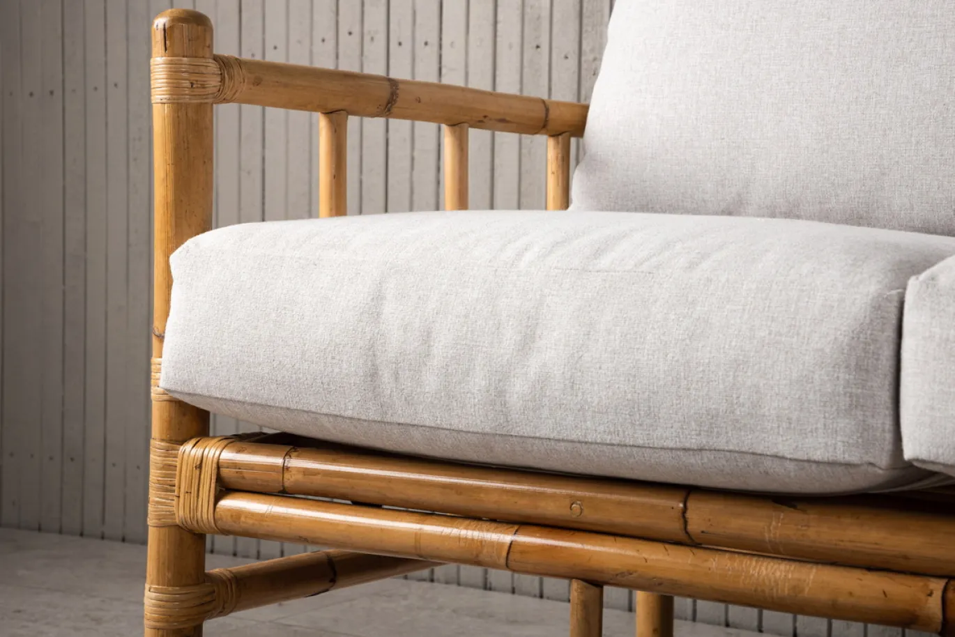 Fjôrd 3-zits Tuinbank Cane Rotan Naturel