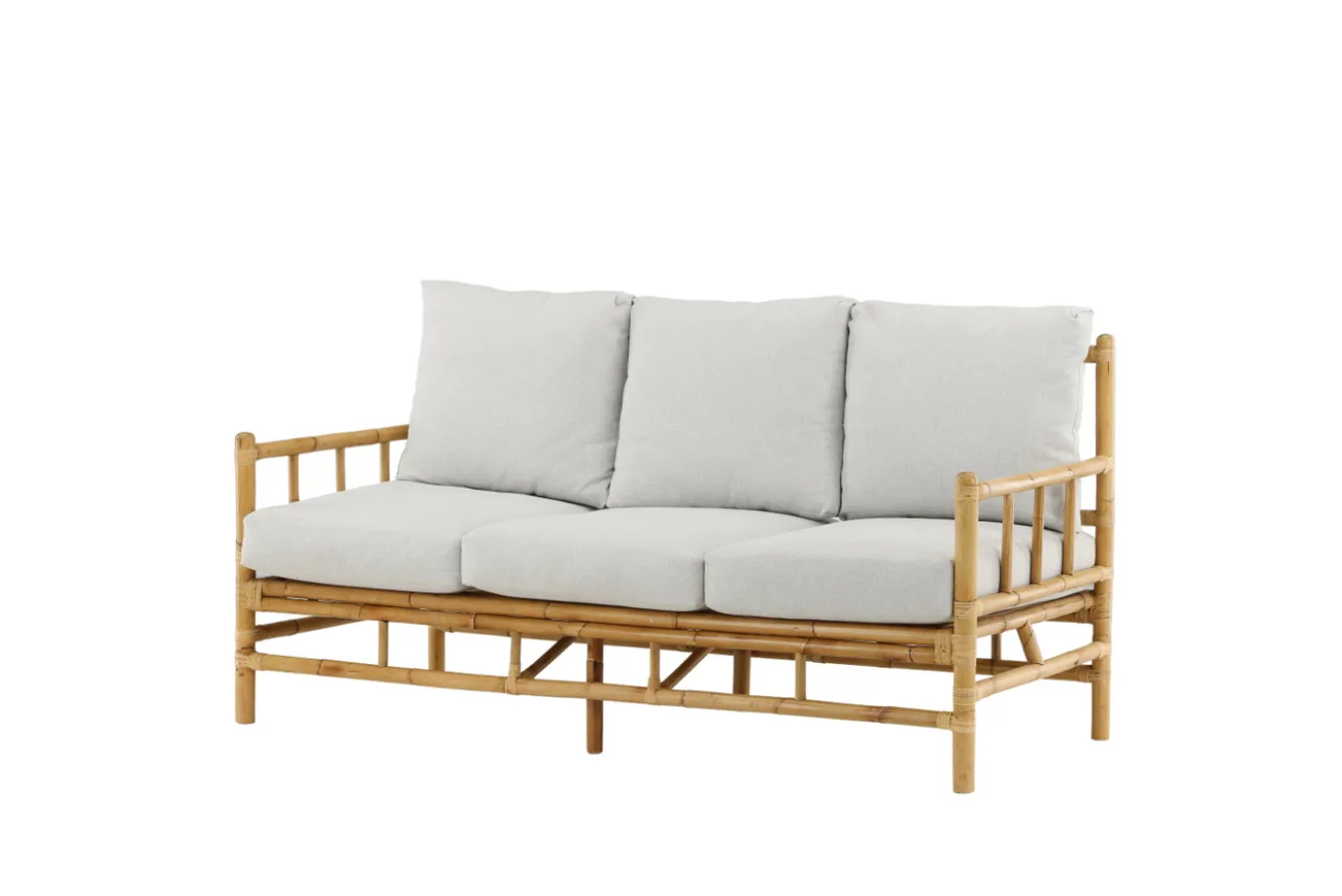 Fjôrd 3-zits Tuinbank Cane Rotan Naturel