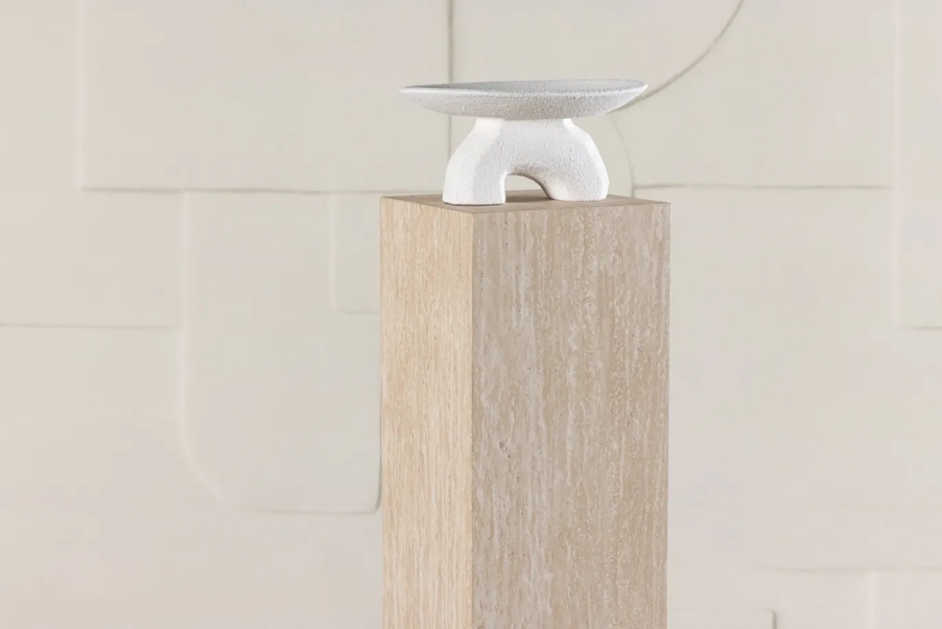 Fjôrd Zuil Ramsvik Beige Travertinlook 95cm
