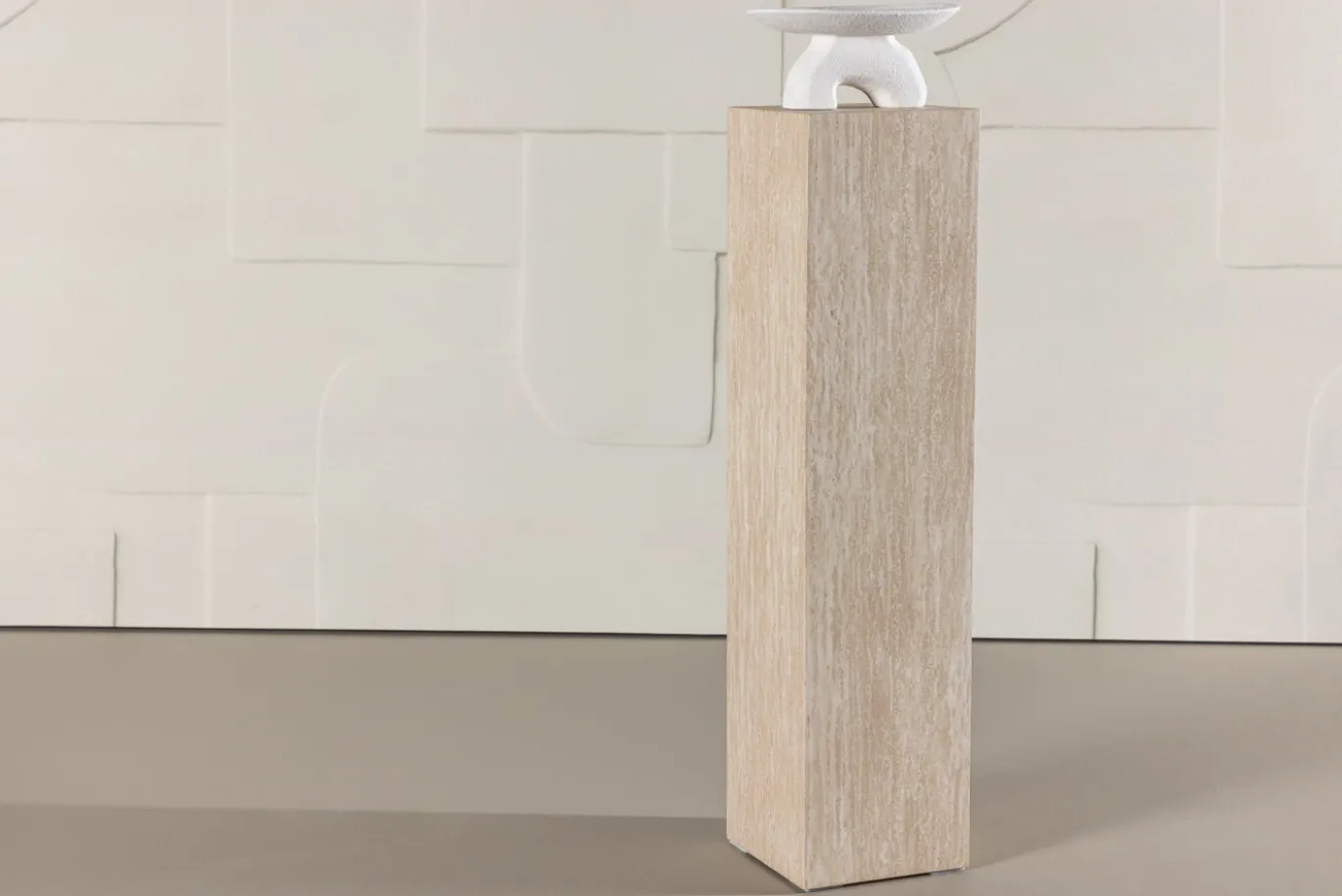 Fjôrd Zuil Ramsvik Beige Travertinlook 95cm