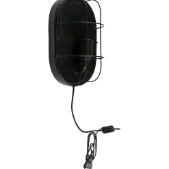 Gabber wandlamp metaal zwart