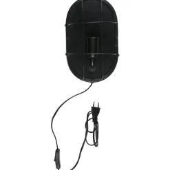 Gabber wandlamp metaal zwart
