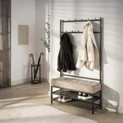 Garderobebank Luno 100cm Drift Brown - Giga Meubel