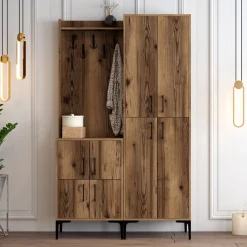 Garderobemeubel Berlin Melamine Walnoot