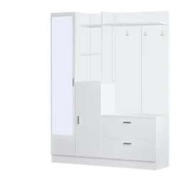 Garderobemeubel Didim Melamine Wit