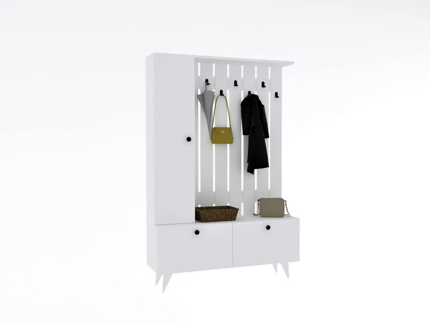 Garderobemeubel Lala Melamine Wit