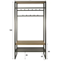Garderobemeubel Luno 100cm Drift Brown - Giga Meubel