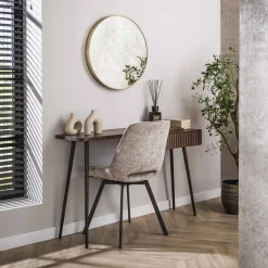 Hal-/kaptafel Carve 1 Lade Massief Acacia Bruin - Giga Meubel