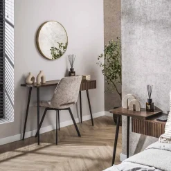 Hal-/kaptafel Carve 1 Lade Massief Acacia Bruin - Giga Meubel