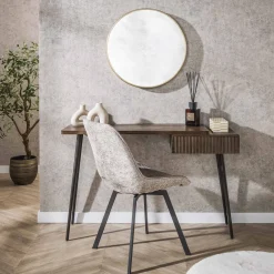Hal-/kaptafel Carve 1 Lade Massief Acacia Bruin - Giga Meubel