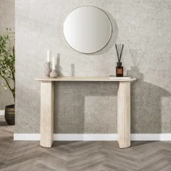 Hal/kaptafel Romano Arch Keramiek Travertin - Giga Meubel