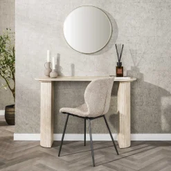 Hal/kaptafel Romano Arch Keramiek Travertin - Giga Meubel
