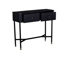 Halkastje Japandi Zwart met Marmer 90cm - Giga Meubel
