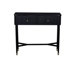 Halkastje Japandi Zwart met Marmer 90cm - Giga Meubel