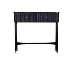 Halkastje Japandi Zwart met Marmer 90cm - Giga Meubel