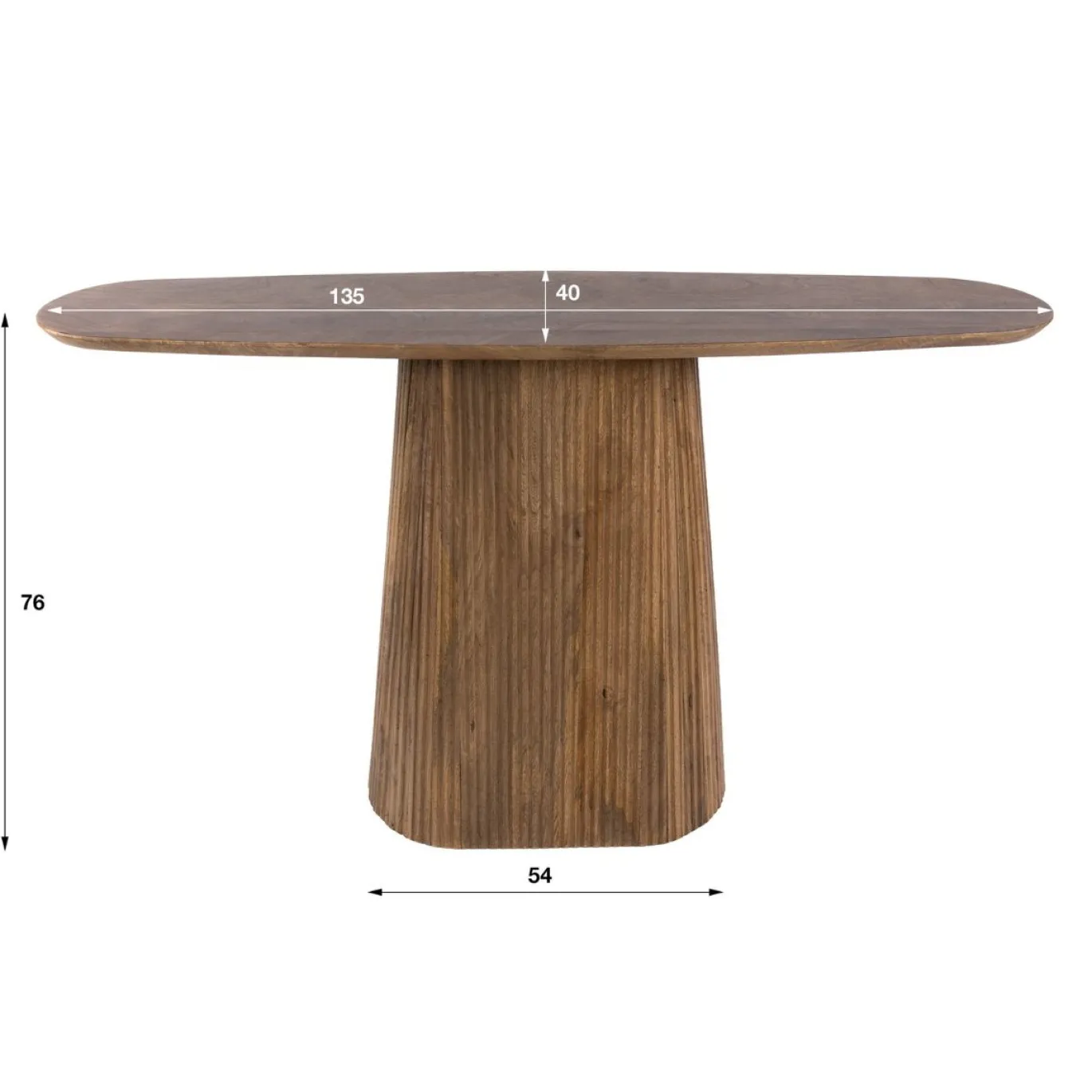 Haltafel Wave Massief Mangohout Zand - Giga Meubel