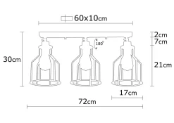 Hanglamp Alacati 3-Lichts Zwart