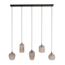 Hanglamp Altura 5-lichts Sienna Bruin Frosted - Giga Meubel