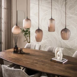 Hanglamp Altura 5-lichts Sienna Bruin Frosted - Giga Meubel