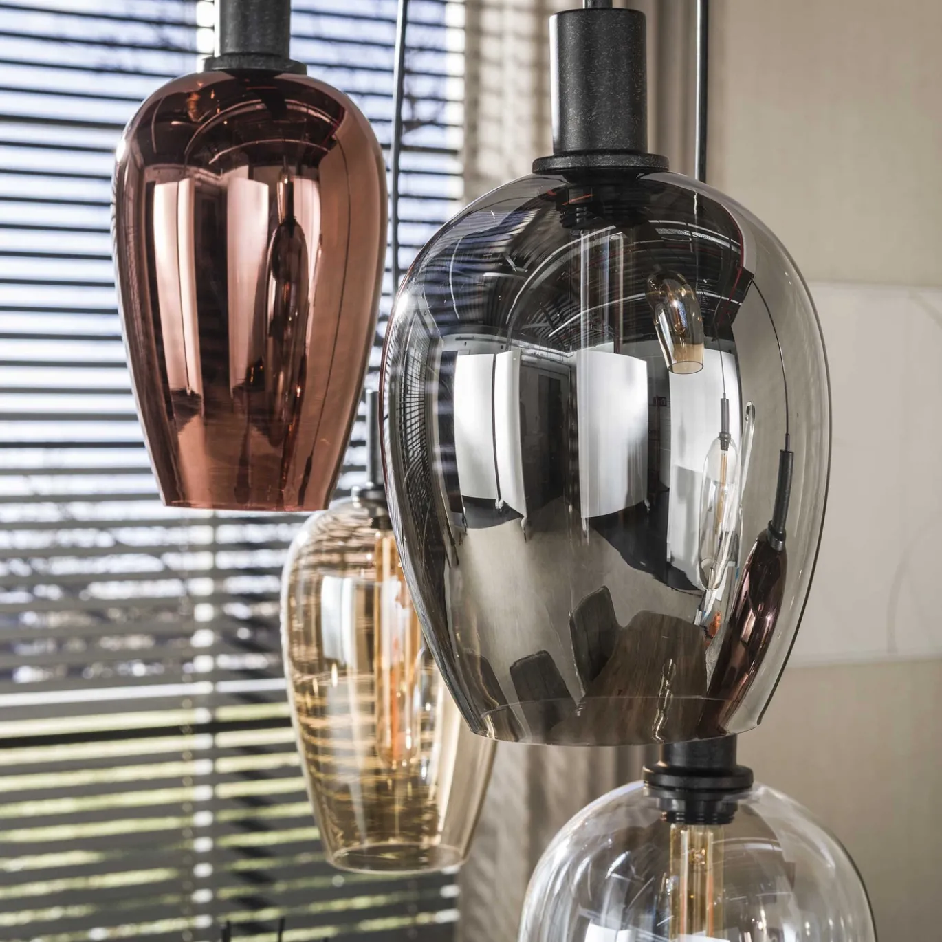 Hanglamp Amfora 7-lichts Artic Zwart - Giga Meubel