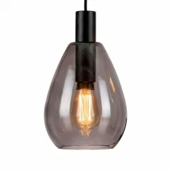 Hanglamp Anita 3-Lichts Getrapt Smoke Glas - Giga Meubel